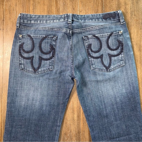 Express DPD Bootcut Jeans Low Rise Y2K Blue - Picture 7 of 9